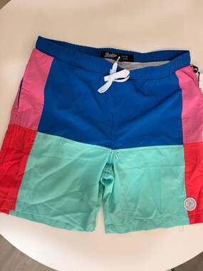 Brooklyn Cloth Surf Ave Colorblock Swim Trunks